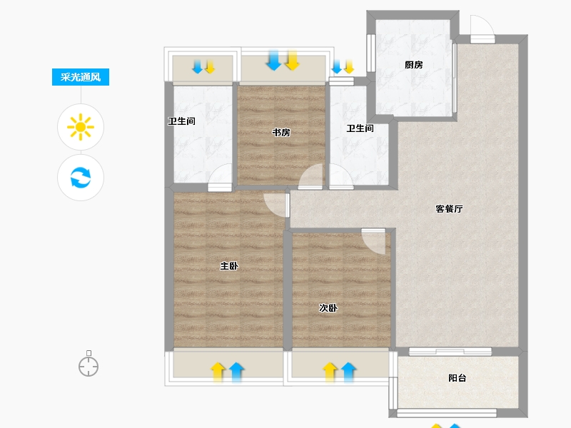 上海-上海市-建发观唐府-79.00-户型库-采光通风