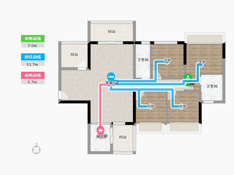 广东省-肇庆市-山水云天·康桥-110.84-户型库-动静线