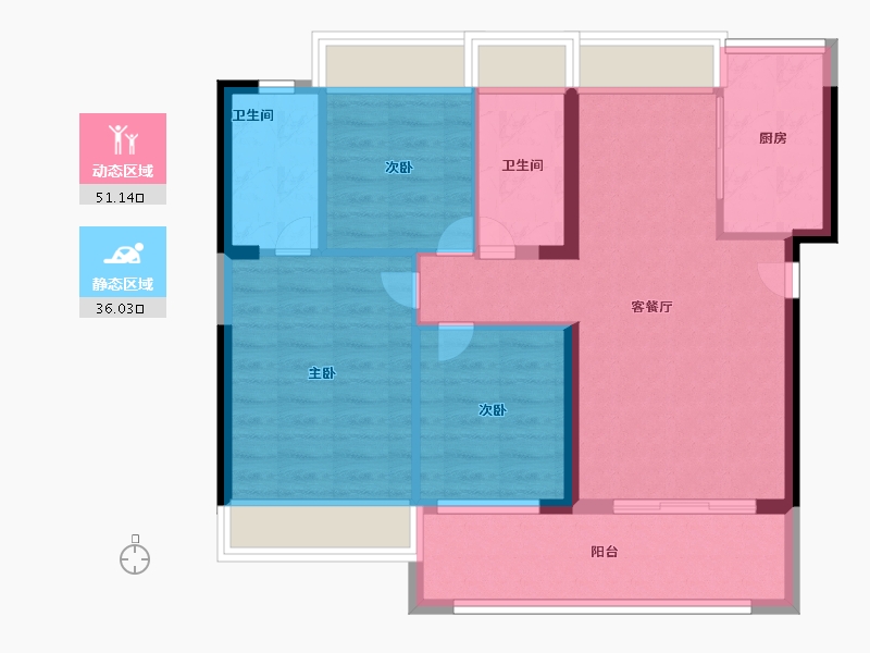 广东省-深圳市-新保辉香悦轩-77.99-户型库-动静分区