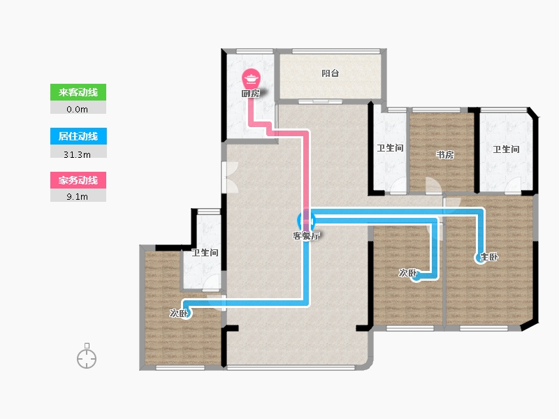 浙江省-温州市-时代滨江瑧品-192.73-户型库-动静线