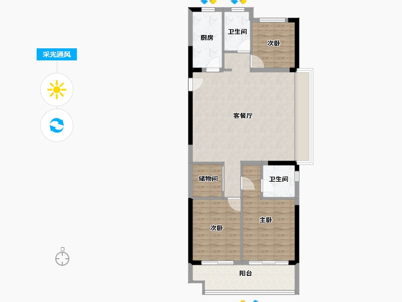 江苏省-镇江市-碧桂园凤凰城-97.99-户型库-采光通风