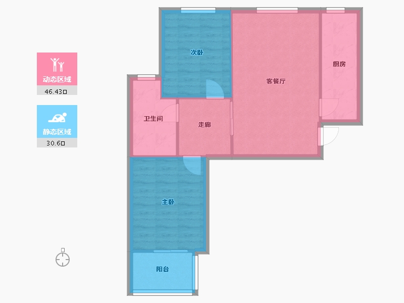 河北省-石家庄市-东海盛景-76.69-户型库-动静分区