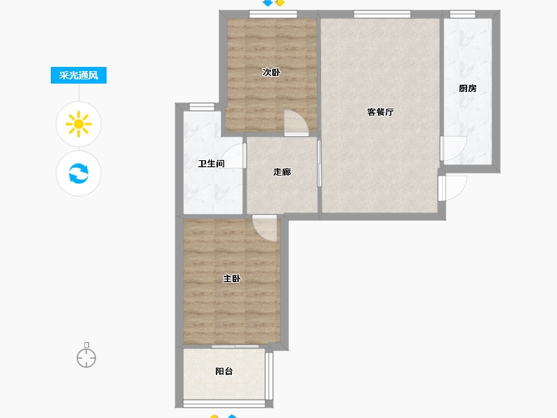 河北省-石家庄市-东海盛景-76.69-户型库-采光通风