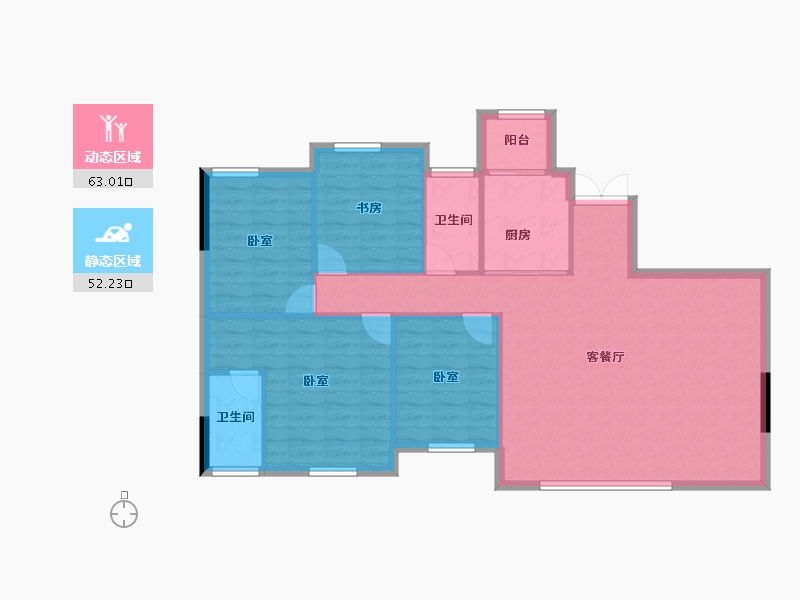 四川省-成都市-邦泰云璟-105.92-户型库-动静分区