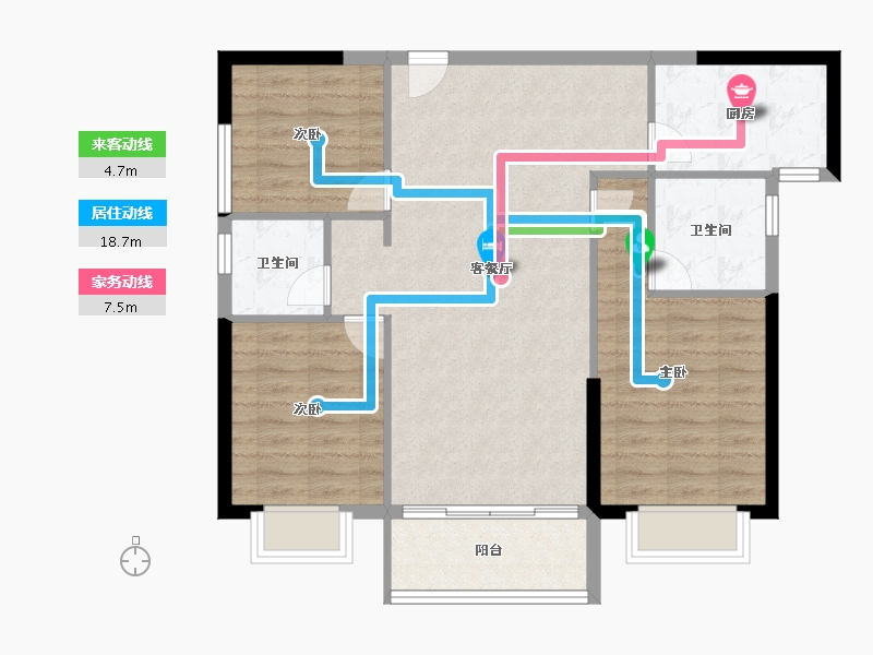 福建省-泉州市-城建·江南里-88.00-户型库-动静线