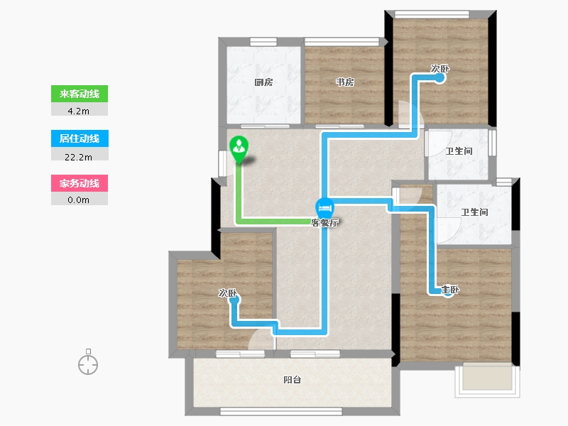 浙江省-杭州市-建发·云熙-91.86-户型库-动静线