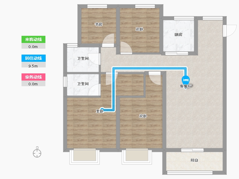 甘肃省-兰州市-保利领秀山-88.45-户型库-动静线