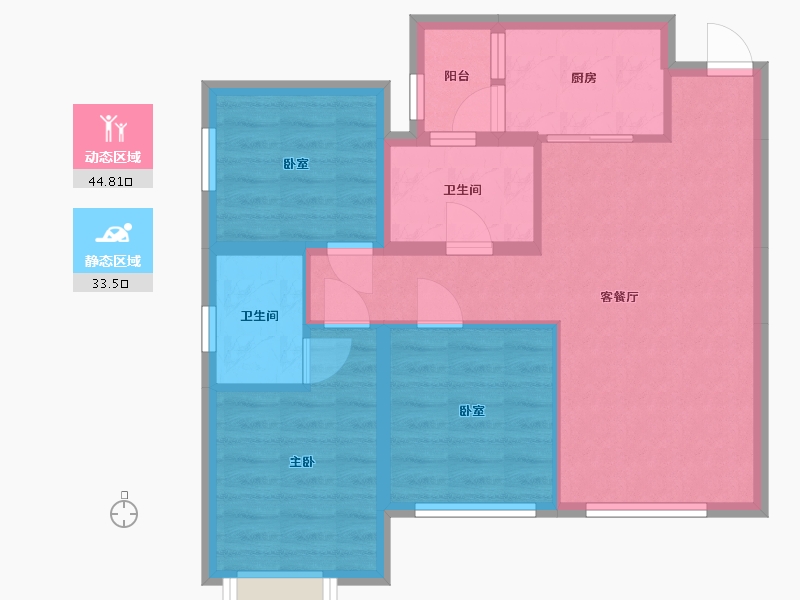 四川省-成都市-东原亲亲里-71.20-户型库-动静分区