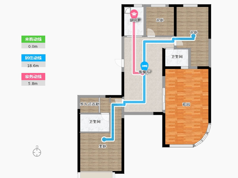 山西省-晋中市-京师城市森林花园-118.42-户型库-动静线