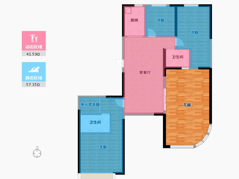 山西省-晋中市-京师城市森林花园-118.42-户型库-动静分区