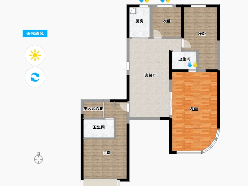 山西省-晋中市-京师城市森林花园-118.42-户型库-采光通风