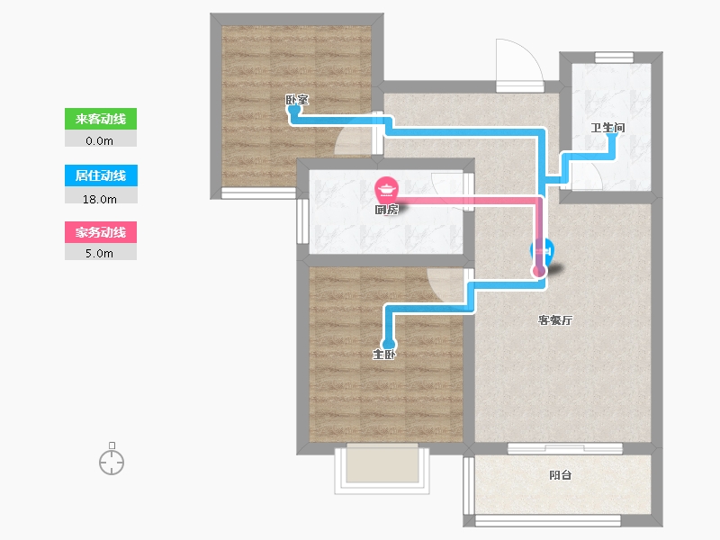 陕西省-宝鸡市-沣源名居-65.78-户型库-动静线