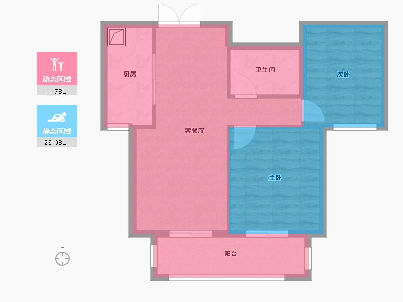 山西省-阳泉市-亿博天玺-60.81-户型库-动静分区