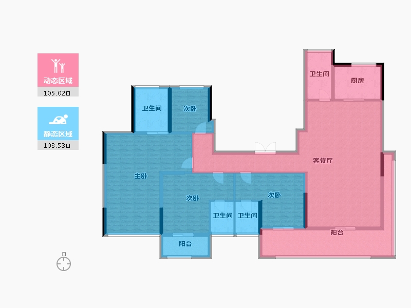 浙江省-嘉兴市-鸿翔天誉府-188.78-户型库-动静分区