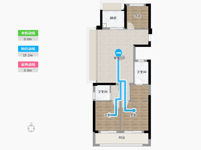 浙江省-杭州市-中天珺楠府-79.18-户型库-动静线