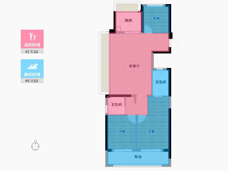 浙江省-杭州市-中天珺楠府-79.18-户型库-动静分区