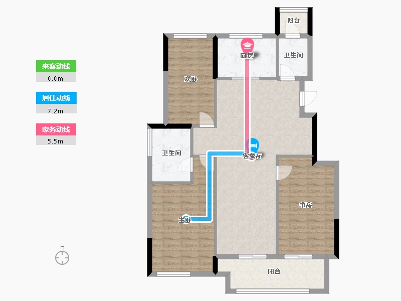 四川省-成都市-绿城明月蘭庭-109.00-户型库-动静线