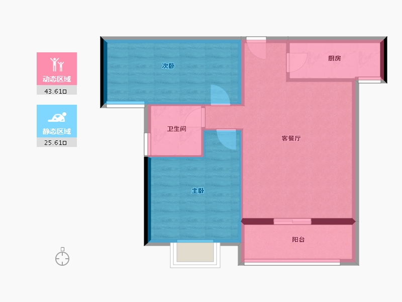 福建省-泉州市-翰文府-62.00-户型库-动静分区