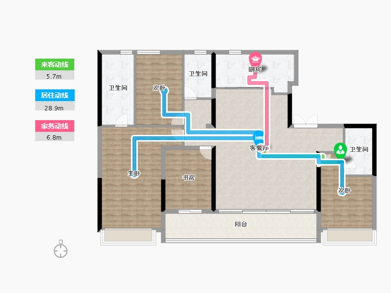 浙江省-杭州市-杭承府-168.00-户型库-动静线