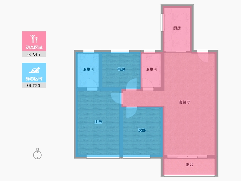 陕西省-榆林市-城市之光小区-79.75-户型库-动静分区