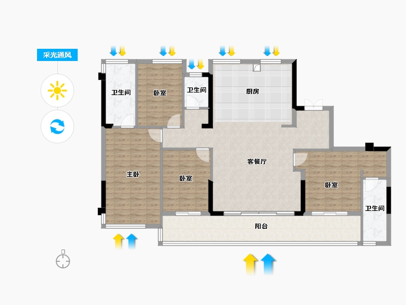 福建省-福州市-建总江南尚璟-140.01-户型库-采光通风