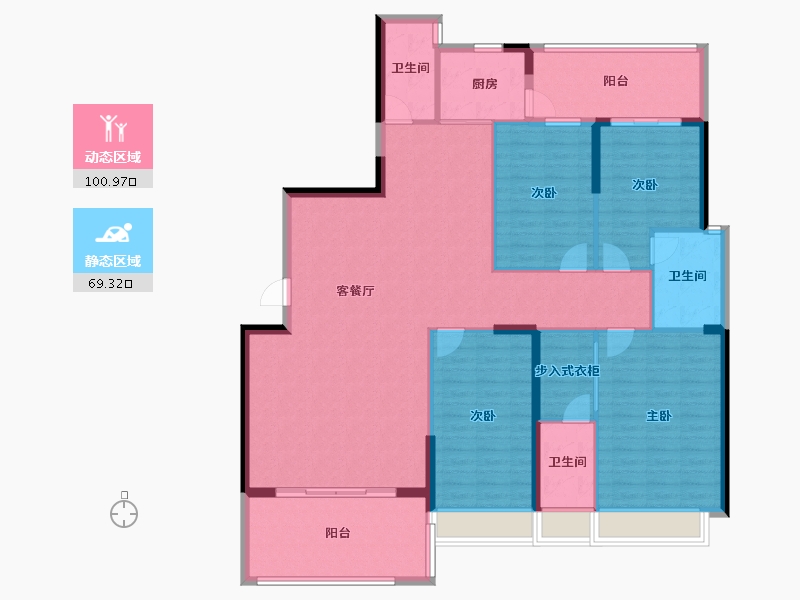 广东省-汕头市-联泰·香域滨江三期-156.14-户型库-动静分区