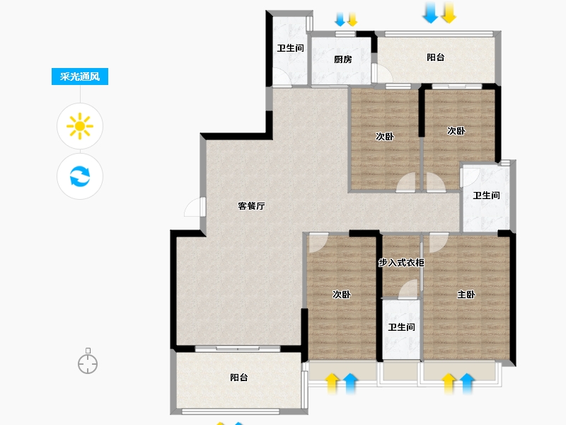 广东省-汕头市-联泰·香域滨江三期-156.14-户型库-采光通风