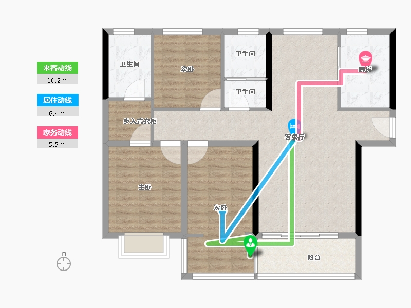 山东省-菏泽市-金府大院-97.60-户型库-动静线