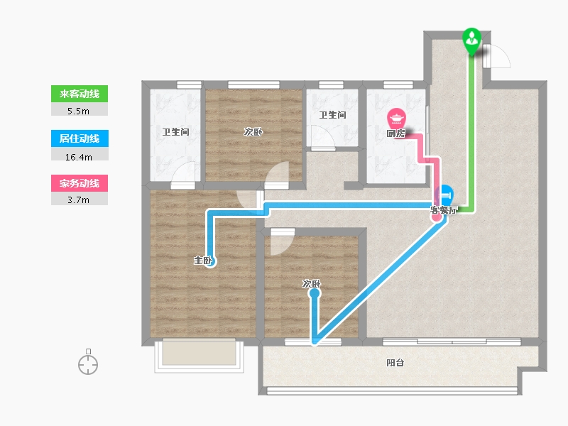 河北省-石家庄市-泰发祥时光雅境-103.00-户型库-动静线