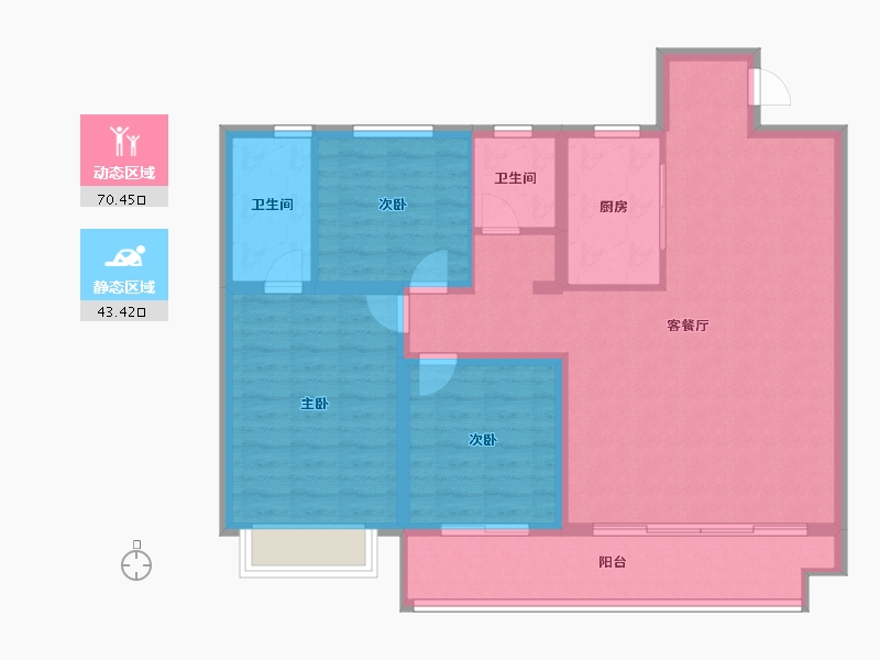 河北省-石家庄市-泰发祥时光雅境-103.00-户型库-动静分区