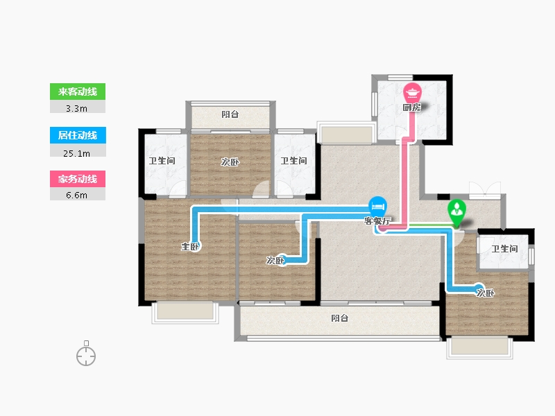 福建省-泉州市-城建金域华府-146.00-户型库-动静线