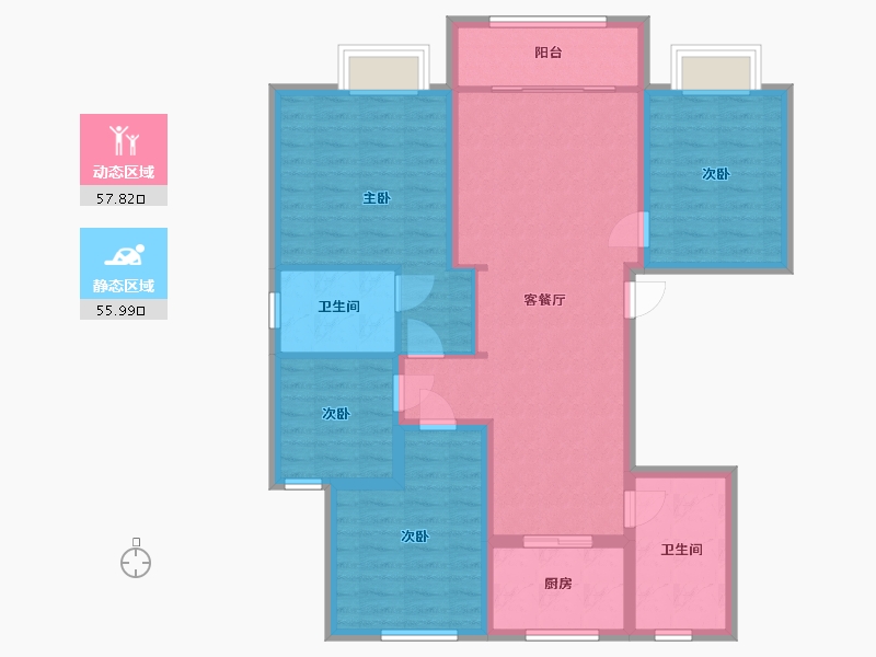 山东省-菏泽市-永泰和顺园-117.60-户型库-动静分区