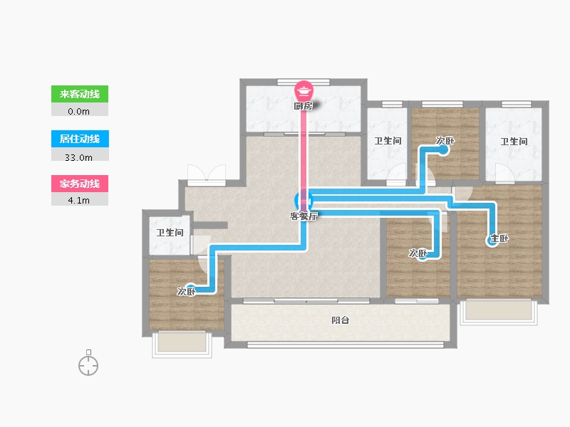 陕西省-西安市-天地源·永安华-118.88-户型库-动静线