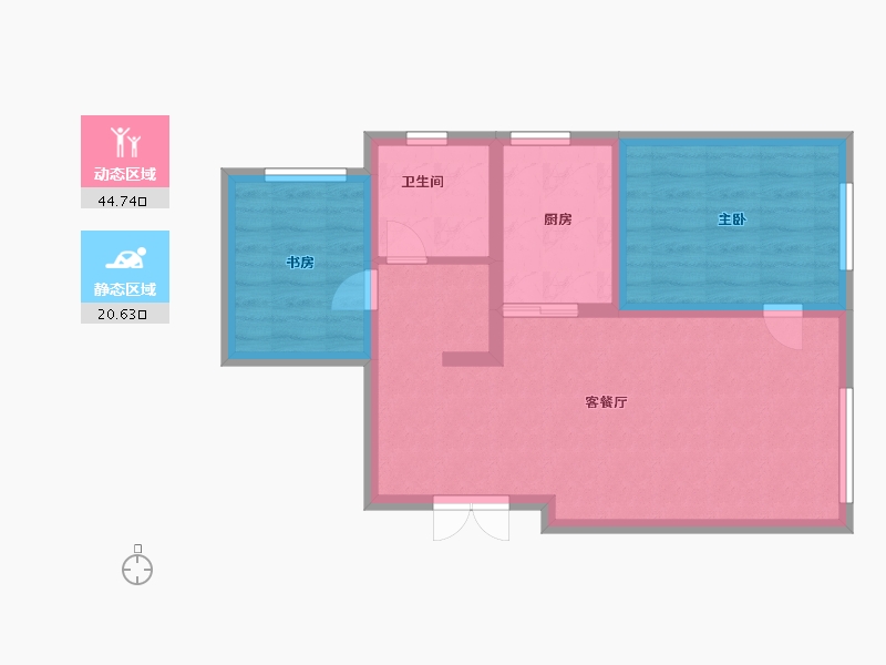 新疆维吾尔自治区-乌鲁木齐市-中建·玖悦-58.00-户型库-动静分区