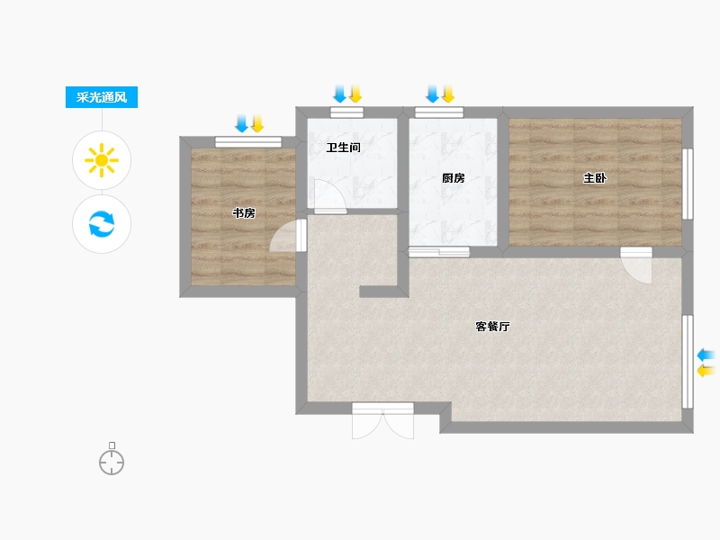 新疆维吾尔自治区-乌鲁木齐市-中建·玖悦-58.00-户型库-采光通风