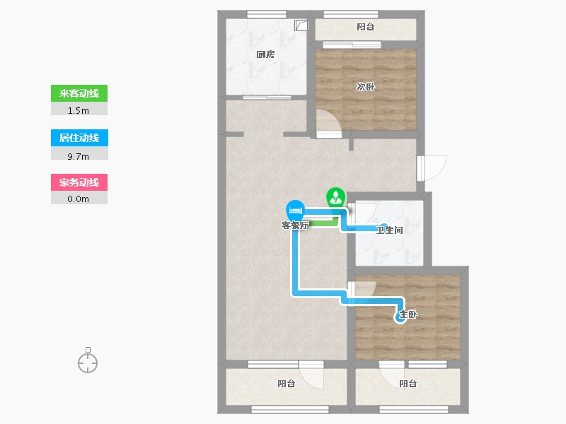 辽宁省-沈阳市-阳光城翡利公园-70.40-户型库-动静线