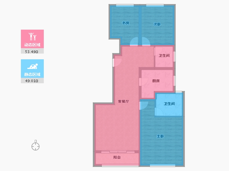 河南省-三门峡市-天河城·璞园-91.15-户型库-动静分区