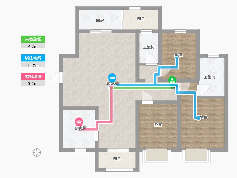 广东省-汕头市-润溪府-90.00-户型库-动静线