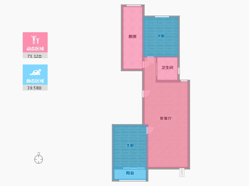 黑龙江省-哈尔滨市-观澜居-104.34-户型库-动静分区