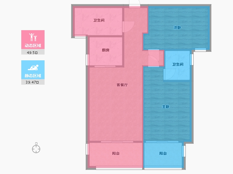 福建省-泉州市-书香学府-76.48-户型库-动静分区