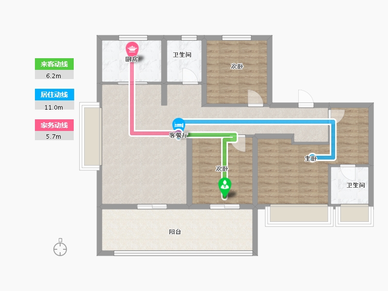 安徽省-合肥市-万瑞拾光林语-96.93-户型库-动静线