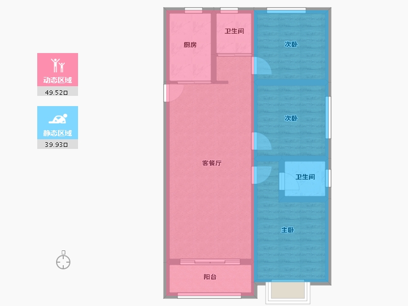 甘肃省-庆阳市-学熙府-79.41-户型库-动静分区