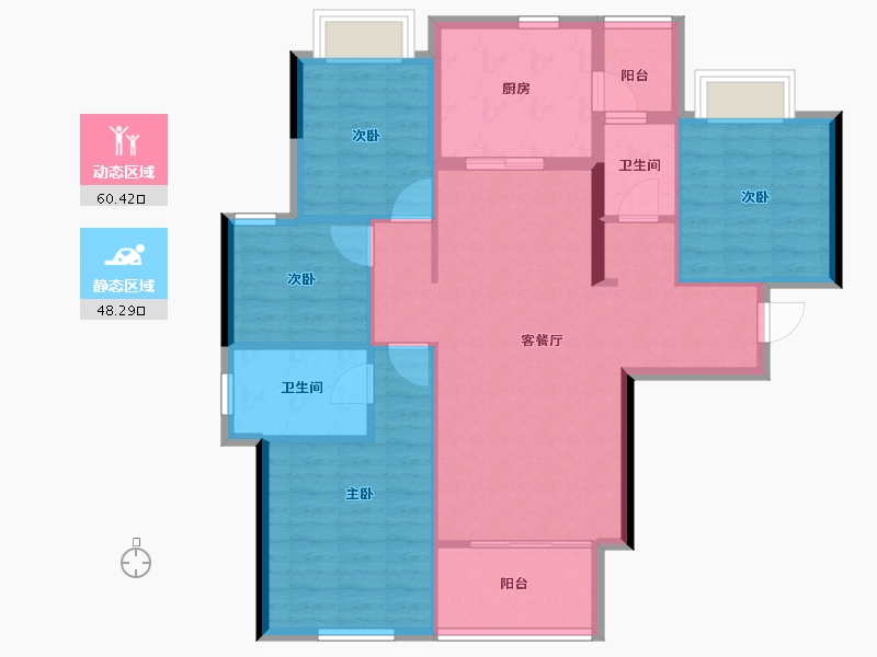 四川省-成都市-保利云上-98.00-户型库-动静分区