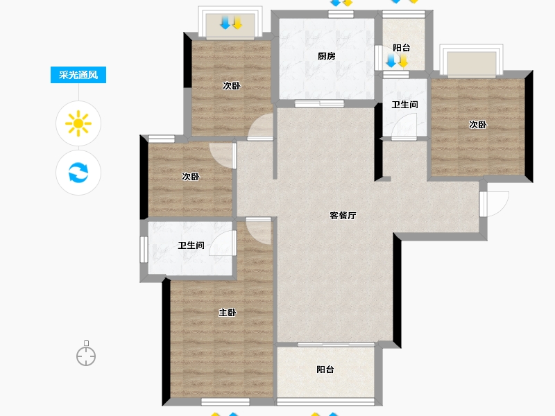 四川省-成都市-保利云上-98.00-户型库-采光通风