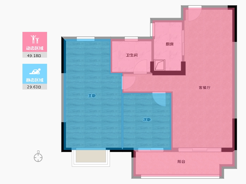 湖北省-襄阳市-津投·奥体华府-71.21-户型库-动静分区