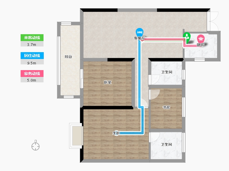 江苏省-常州市-文雅苑-98.43-户型库-动静线