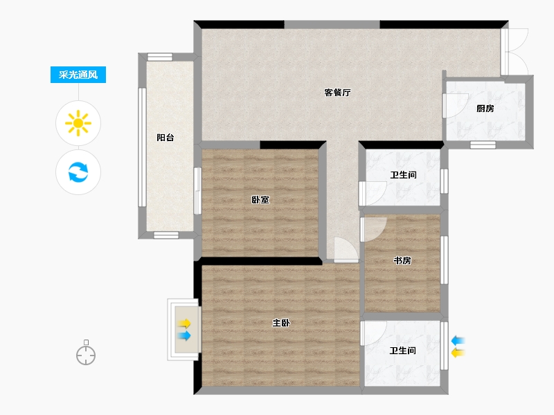 江苏省-常州市-文雅苑-98.43-户型库-采光通风