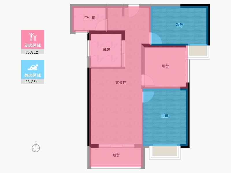 广东省-珠海市-湖心·金茂悦-70.77-户型库-动静分区