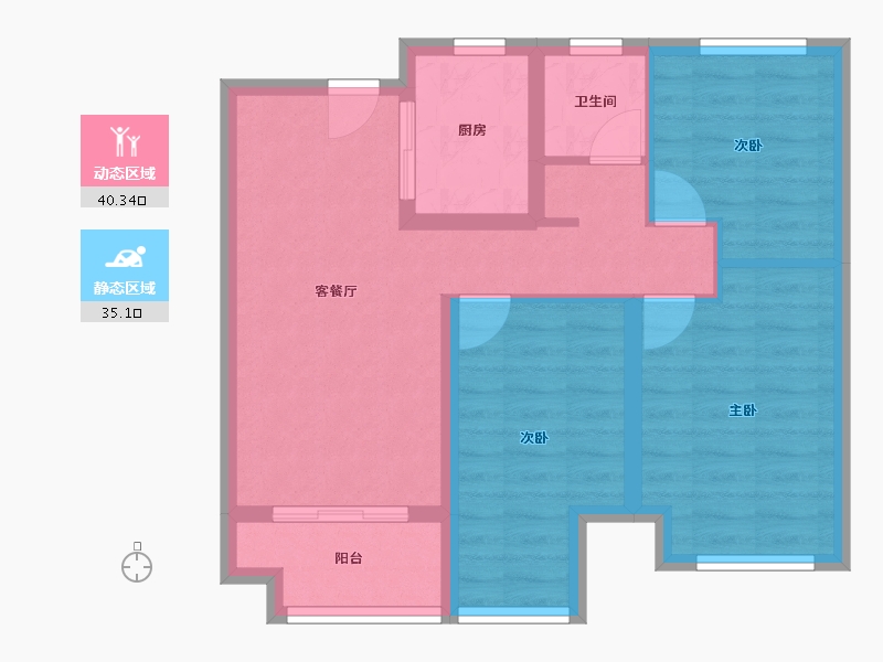 安徽省-芜湖市-大发上坤铭悦四季-69.00-户型库-动静分区