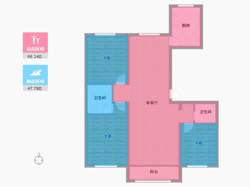 内蒙古自治区-锡林郭勒盟-熙樾新城-115.66-户型库-动静分区